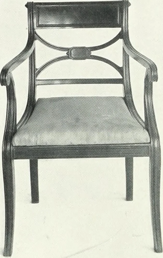 An illustration from Illustrated catalogue of a notable collection of beautiful English furniture of the XVII and XVIII centuries, 1910, leaf 47