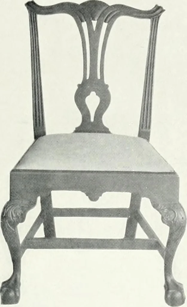 An illustration from Illustrated catalogue of a notable collection of beautiful English furniture of the XVII and XVIII centuries, 1910, leaf 48