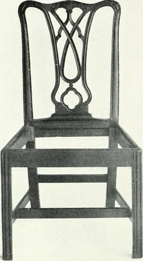 An illustration from Illustrated catalogue of a notable collection of beautiful English furniture of the XVII and XVIII centuries, 1910, leaf 59