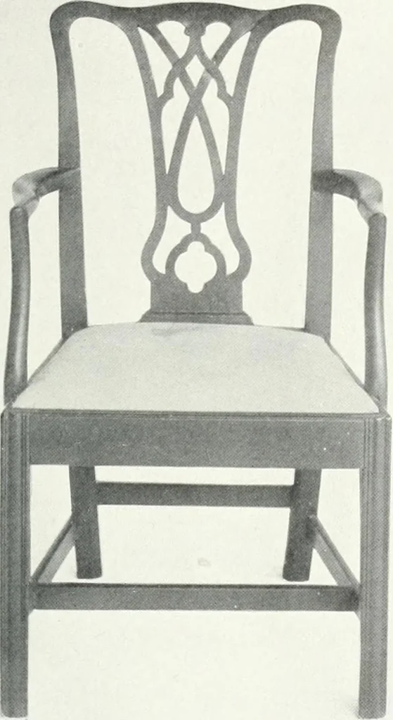 An illustration from Illustrated catalogue of a notable collection of beautiful English furniture of the XVII and XVIII centuries, 1910, leaf 60
