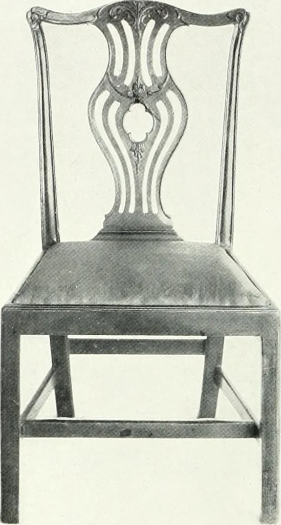 An illustration from Illustrated catalogue of a notable collection of beautiful English furniture of the XVII and XVIII centuries, 1910, leaf 61