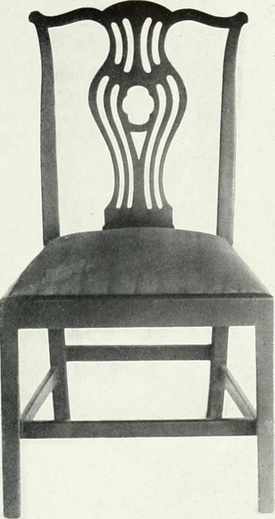 An illustration from Illustrated catalogue of a notable collection of beautiful English furniture of the XVII and XVIII centuries, 1910, leaf 62