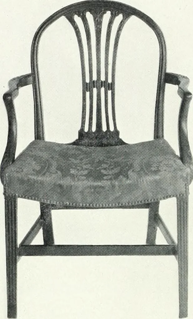 An illustration from Illustrated catalogue of a notable collection of beautiful English furniture of the XVII and XVIII centuries, 1910, leaf 63