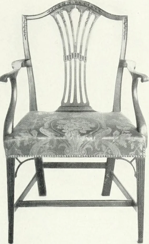 An illustration from Illustrated catalogue of a notable collection of beautiful English furniture of the XVII and XVIII centuries, 1910, leaf 64