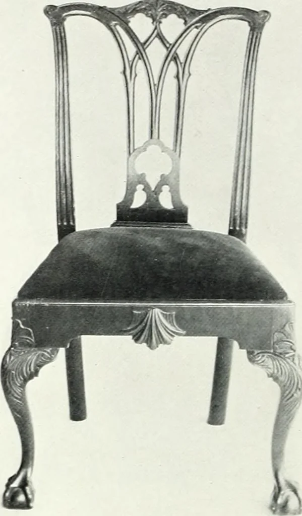 An illustration from Illustrated catalogue of a notable collection of beautiful English furniture of the XVII and XVIII centuries, 1910, leaf 65