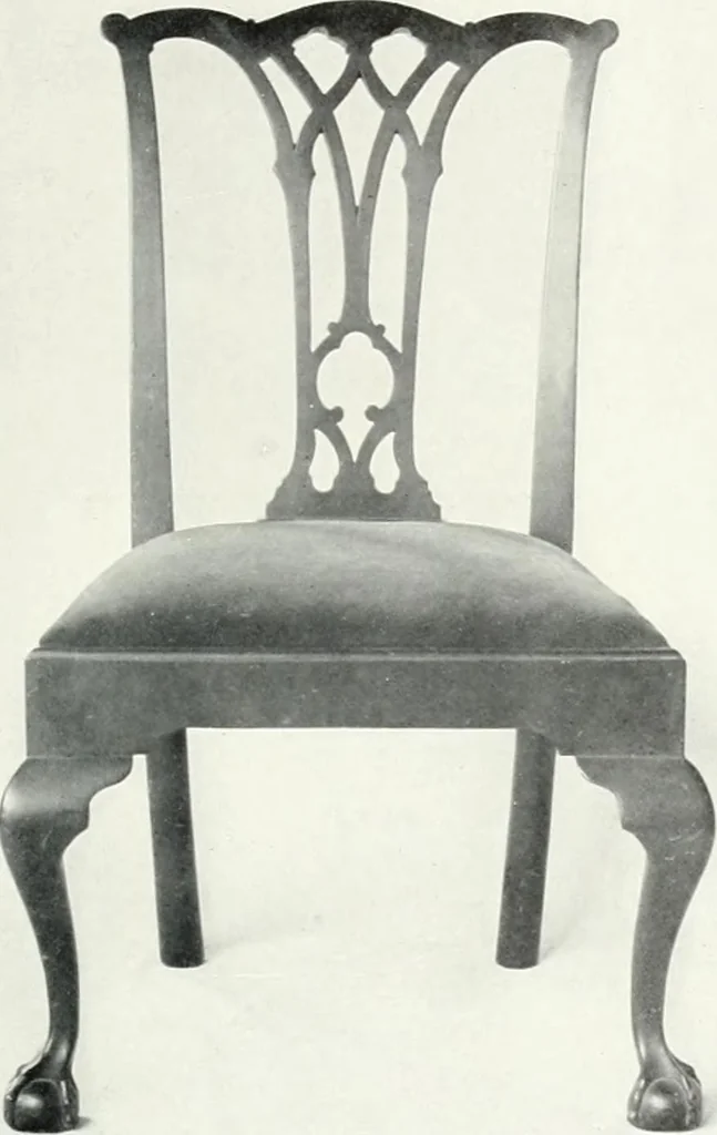 An illustration from Illustrated catalogue of a notable collection of beautiful English furniture of the XVII and XVIII centuries, 1910, leaf 66