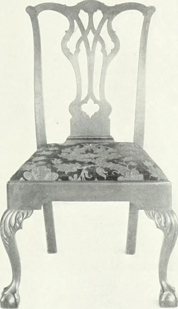 An illustration from Illustrated catalogue of a notable collection of beautiful English furniture of the XVII and XVIII centuries, 1910, leaf 70