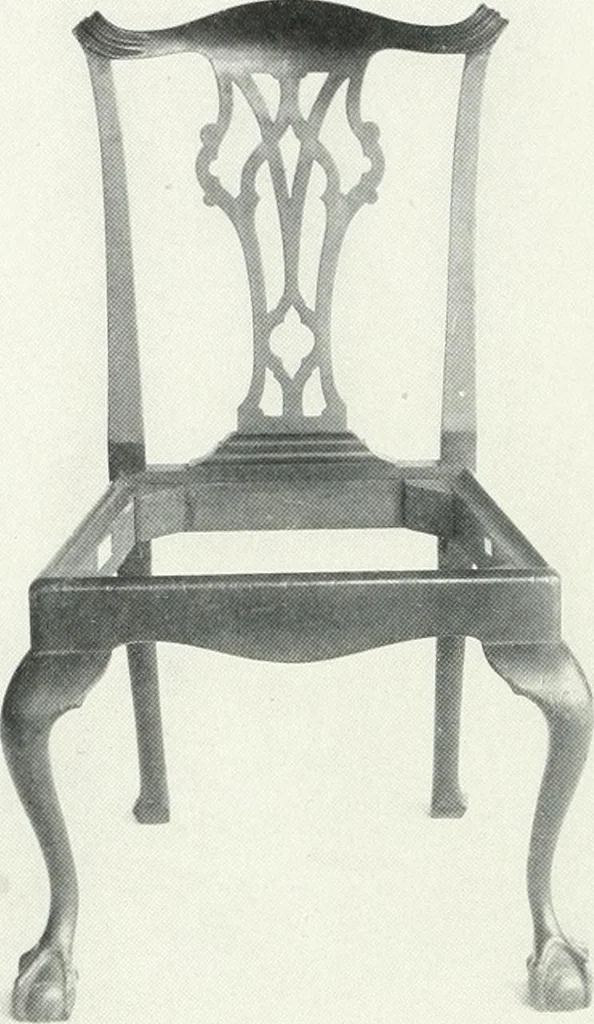 An illustration from Illustrated catalogue of a notable collection of beautiful English furniture of the XVII and XVIII centuries, 1910, leaf 71
