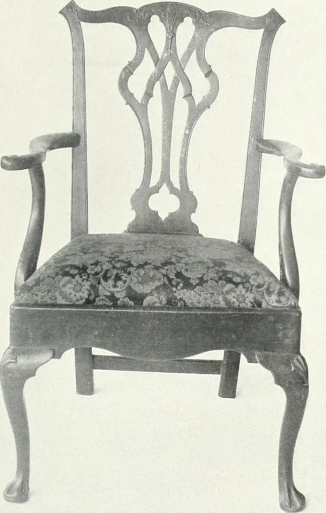 An illustration from Illustrated catalogue of a notable collection of beautiful English furniture of the XVII and XVIII centuries, 1910, leaf 72