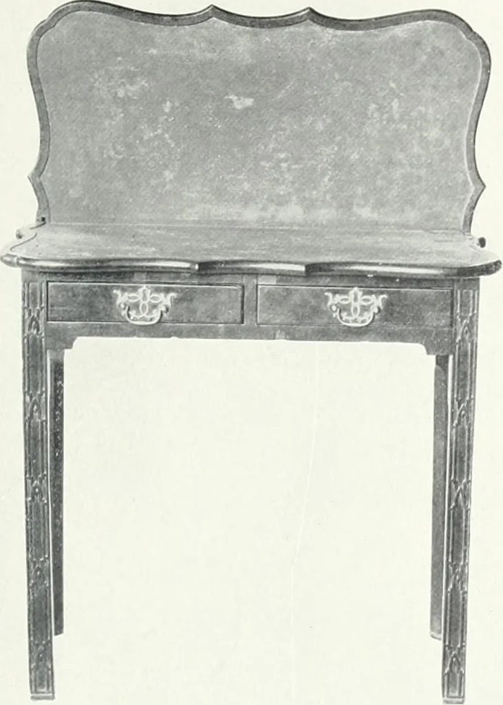 An illustration from Illustrated catalogue of a notable collection of beautiful English furniture of the XVII and XVIII centuries, 1910, leaf 98