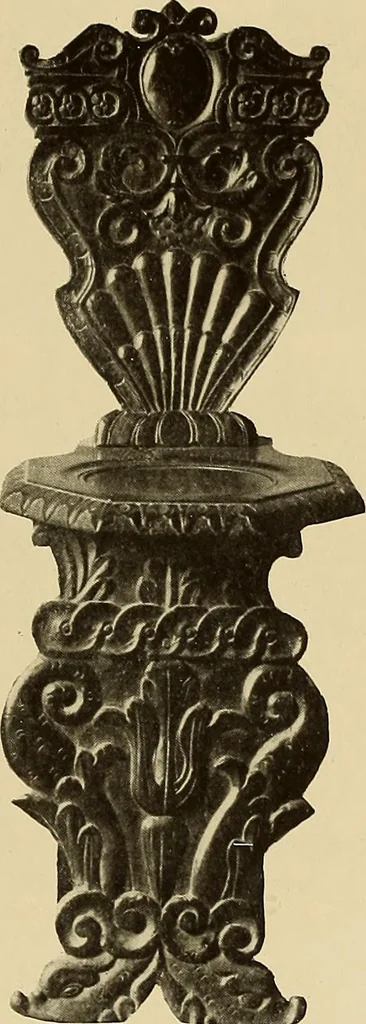 An illustration from Illustrated catalogue of the extraordinary collection of art treasures and antiquities acquired during the past year by Professore Commendatore Elia Volpi ... to be sold at unrestricted public sale at the American Art Galleries [on Monday, Tuesday and Wednesday afternoon, Dec. 17th, 18th and 19th, 1917], 1917, leaf 136