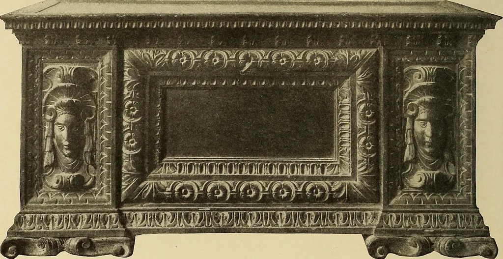 An illustration from Illustrated catalogue of the extraordinary collection of art treasures and antiquities acquired during the past year by Professore Commendatore Elia Volpi ... to be sold at unrestricted public sale at the American Art Galleries [on Monday, Tuesday and Wednesday afternoon, Dec. 17th, 18th and 19th, 1917], 1917, leaf 203