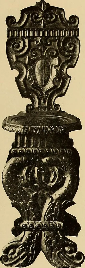 An illustration from Illustrated catalogue of the extraordinary collection of art treasures and antiquities acquired during the past year by Professore Commendatore Elia Volpi ... to be sold at unrestricted public sale at the American Art Galleries [on Monday, Tuesday and Wednesday afternoon, Dec. 17th, 18th and 19th, 1917], 1917, leaf 222