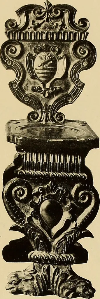 An illustration from Illustrated catalogue of the extraordinary collection of art treasures and antiquities acquired during the past year by Professore Commendatore Elia Volpi ... to be sold at unrestricted public sale at the American Art Galleries [on Monday, Tuesday and Wednesday afternoon, Dec. 17th, 18th and 19th, 1917], 1917, leaf 222