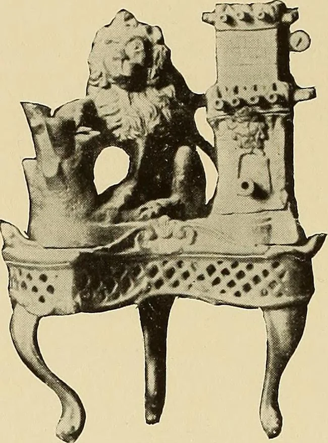 An illustration from Illustrated catalogue of the extraordinary collection of art treasures and antiquities acquired during the past year by Professore Commendatore Elia Volpi ... to be sold at unrestricted public sale at the American Art Galleries [on Monday, Tuesday and Wednesday afternoon, Dec. 17th, 18th and 19th, 1917], 1917, leaf 23