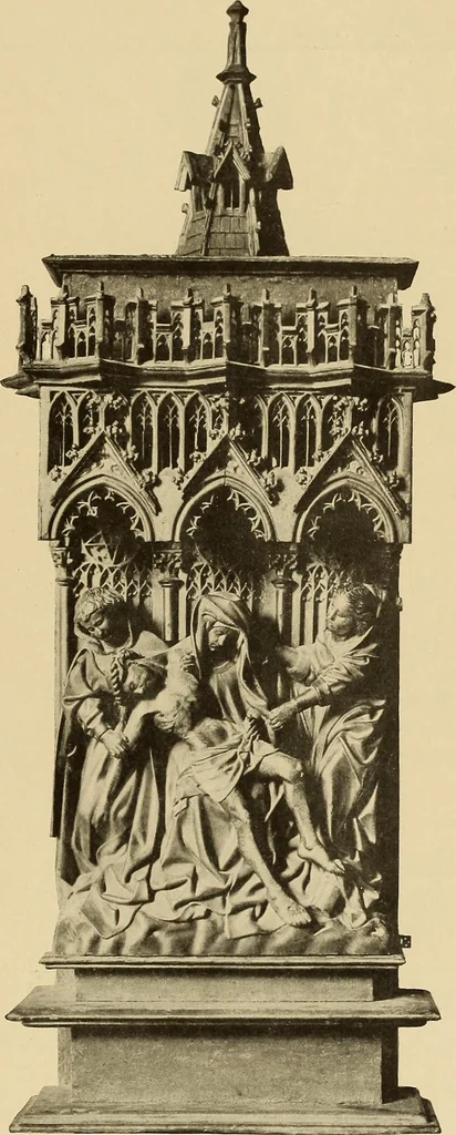 An illustration from Illustrated catalogue of the extraordinary collection of art treasures and antiquities acquired during the past year by Professore Commendatore Elia Volpi ... to be sold at unrestricted public sale at the American Art Galleries [on Monday, Tuesday and Wednesday afternoon, Dec. 17th, 18th and 19th, 1917], 1917, leaf 240