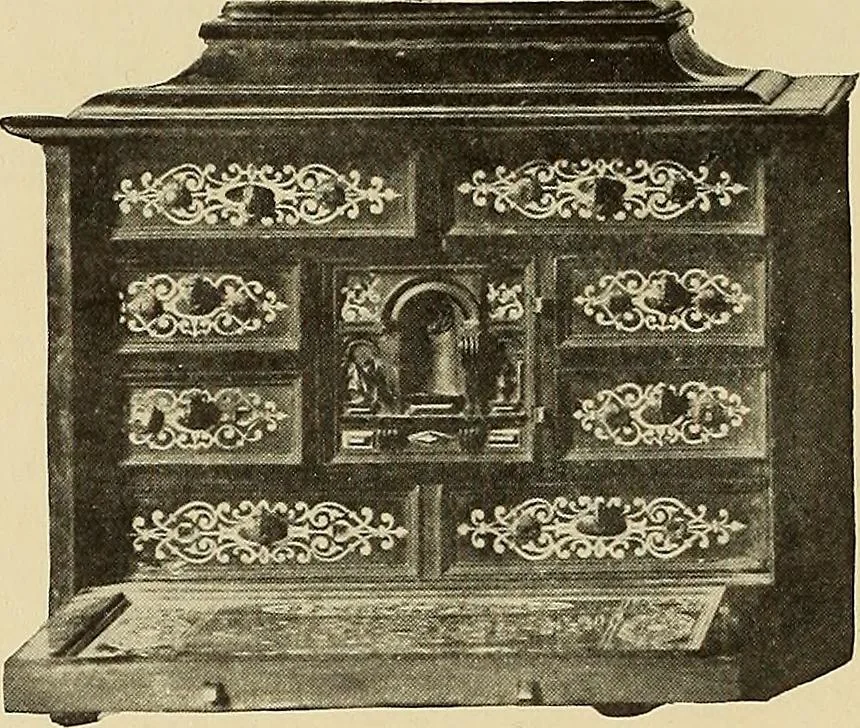 An illustration from Illustrated catalogue of the extraordinary collection of art treasures and antiquities acquired during the past year by Professore Commendatore Elia Volpi ... to be sold at unrestricted public sale at the American Art Galleries [on Monday, Tuesday and Wednesday afternoon, Dec. 17th, 18th and 19th, 1917], 1917, leaf 27