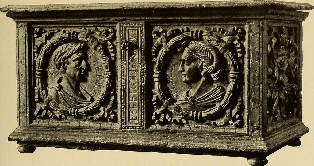 An illustration from Illustrated catalogue of the extraordinary collection of art treasures and antiquities acquired during the past year by Professore Commendatore Elia Volpi ... to be sold at unrestricted public sale at the American Art Galleries [on Monday, Tuesday and Wednesday afternoon, Dec. 17th, 18th and 19th, 1917], 1917, leaf 282