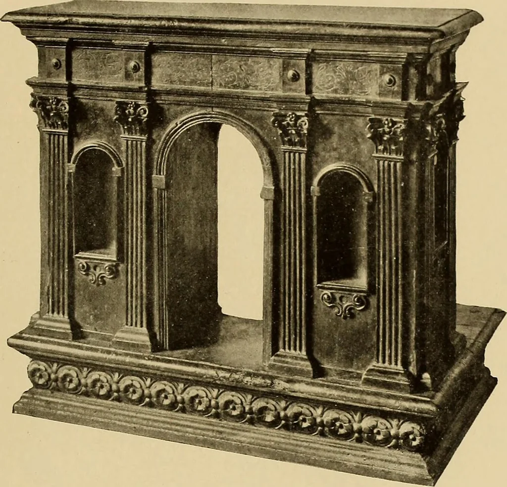 An illustration from Illustrated catalogue of the extraordinary collection of art treasures and antiquities acquired during the past year by Professore Commendatore Elia Volpi ... to be sold at unrestricted public sale at the American Art Galleries [on Monday, Tuesday and Wednesday afternoon, Dec. 17th, 18th and 19th, 1917], 1917, leaf 284