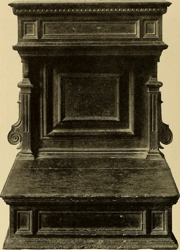 An illustration from Illustrated catalogue of the extraordinary collection of art treasures and antiquities acquired during the past year by Professore Commendatore Elia Volpi ... to be sold at unrestricted public sale at the American Art Galleries [on Monday, Tuesday and Wednesday afternoon, Dec. 17th, 18th and 19th, 1917], 1917, leaf 285
