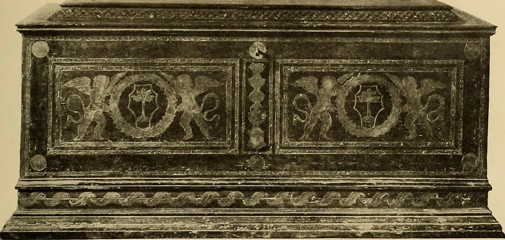 An illustration from Illustrated catalogue of the extraordinary collection of art treasures and antiquities acquired during the past year by Professore Commendatore Elia Volpi ... to be sold at unrestricted public sale at the American Art Galleries [on Monday, Tuesday and Wednesday afternoon, Dec. 17th, 18th and 19th, 1917], 1917, leaf 296