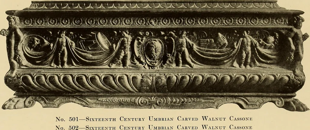 An illustration from Illustrated catalogue of the extraordinary collection of art treasures and antiquities acquired during the past year by Professore Commendatore Elia Volpi ... to be sold at unrestricted public sale at the American Art Galleries [on Monday, Tuesday and Wednesday afternoon, Dec. 17th, 18th and 19th, 1917], 1917, leaf 320