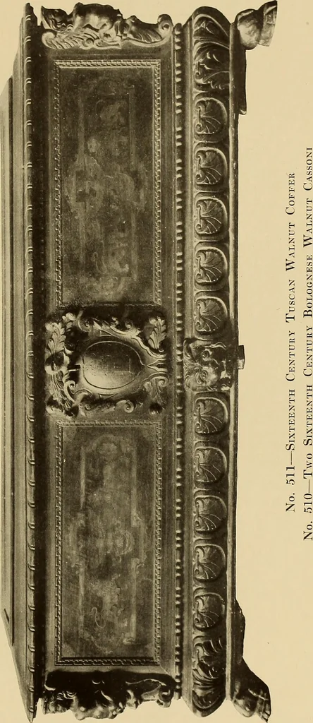 An illustration from Illustrated catalogue of the extraordinary collection of art treasures and antiquities acquired during the past year by Professore Commendatore Elia Volpi ... to be sold at unrestricted public sale at the American Art Galleries [on Monday, Tuesday and Wednesday afternoon, Dec. 17th, 18th and 19th, 1917], 1917, leaf 332