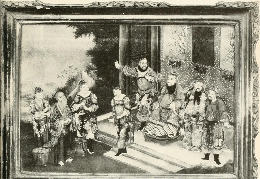 An illustration from Illustrated catalogue of the remarkable collection of ancient Chinese bronzes, beautiful old porcelains, amber and stone carvings, sumptuous eighteenth century brocades, interesting old paintings on glas and fine old carpets, rugs and furniture, from ancient palaces and temples of China comprising the private collection of a Chinese nobleman of Tien-Tsin, 1914, leaf 238