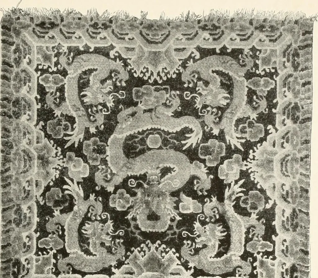 An illustration from Illustrated catalogue of the remarkable collection of ancient Chinese bronzes, beautiful old porcelains, amber and stone carvings, sumptuous eighteenth century brocades, interesting old paintings on glas and fine old carpets, rugs and furniture, from ancient palaces and temples of China comprising the private collection of a Chinese nobleman of Tien-Tsin, 1914, leaf 278