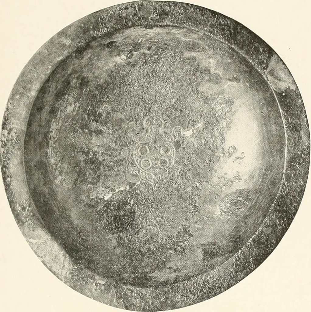 An illustration from Illustrated catalogue of the remarkable collection of ancient Chinese bronzes, beautiful old porcelains, amber and stone carvings, sumptuous eighteenth century brocades, interesting old paintings on glas and fine old carpets, rugs and furniture, from ancient palaces and temples of China comprising the private collection of a Chinese nobleman of Tien-Tsin, 1914, leaf 96