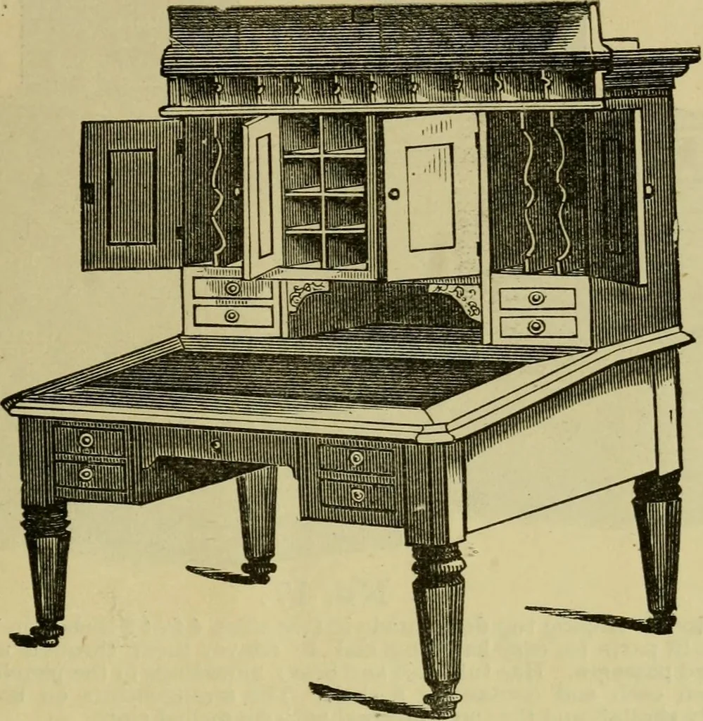 An illustration from Illustrated catalogue of office and library furniture., 1883, leaf 14