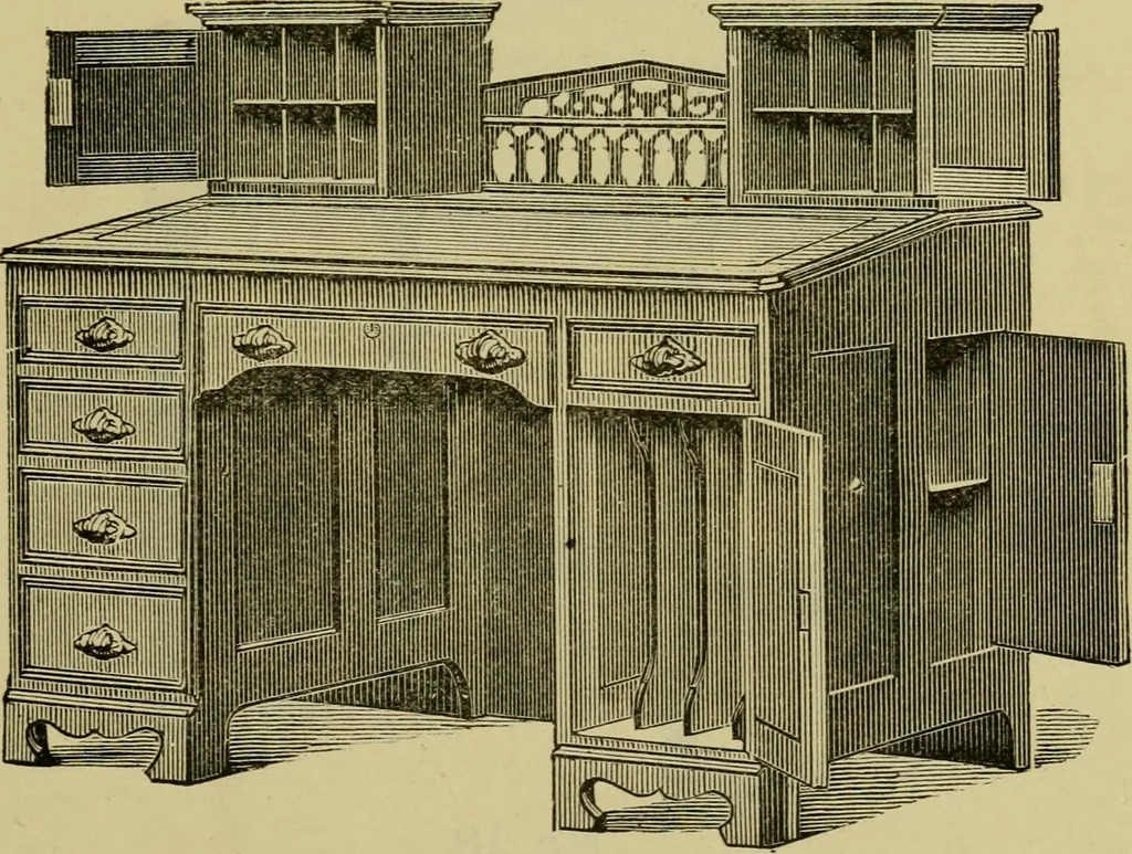 An illustration from Illustrated catalogue of office and library furniture., 1883, leaf 14