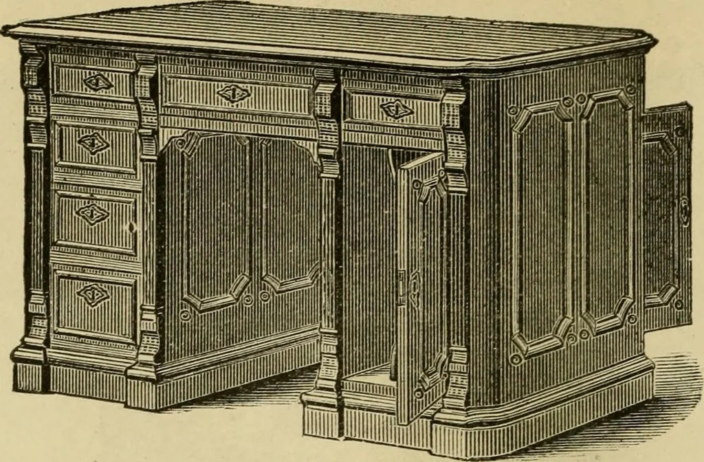 An illustration from Illustrated catalogue of office and library furniture., 1883, leaf 49