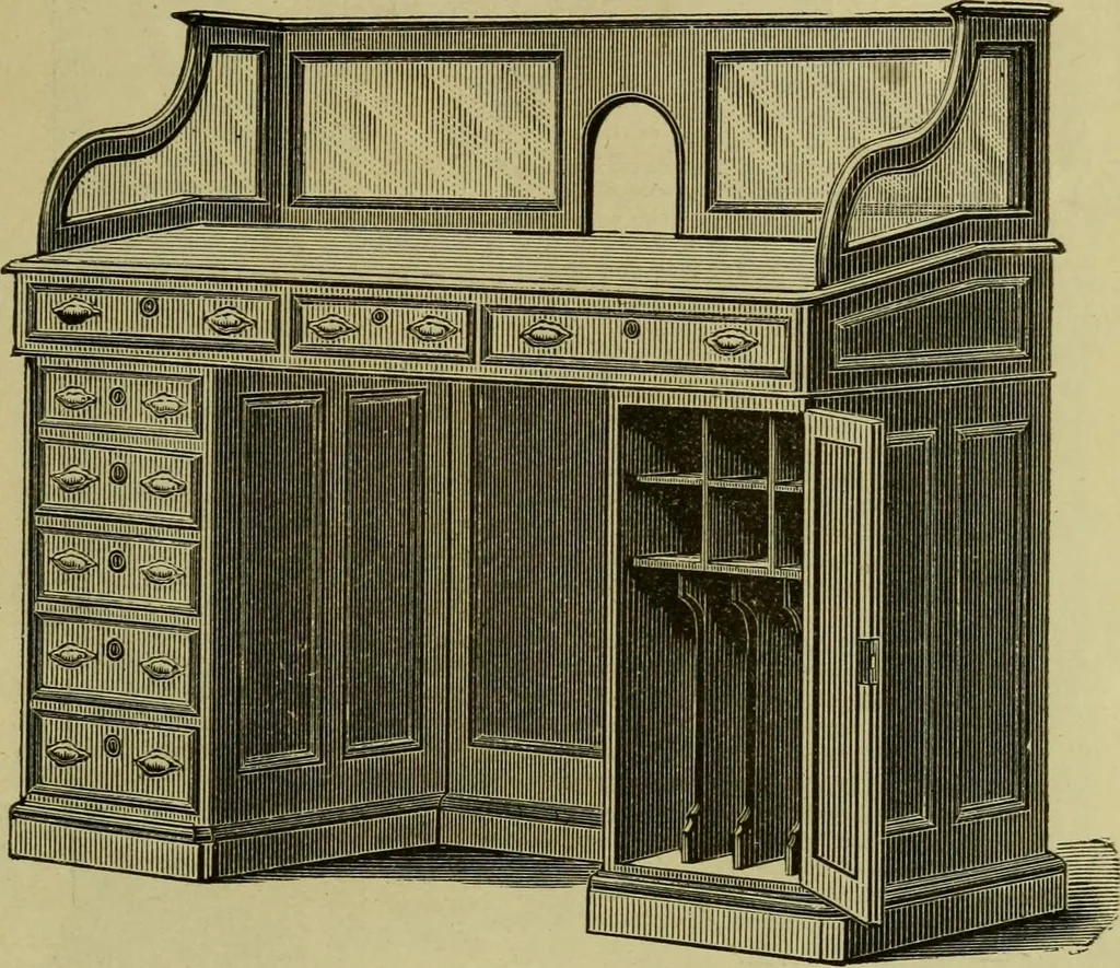 An illustration from Illustrated catalogue of office and library furniture., 1883, leaf 54