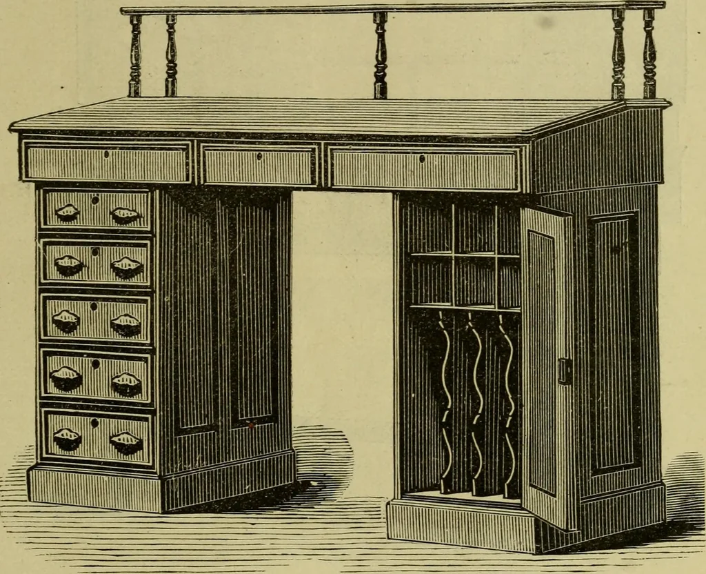 An illustration from Illustrated catalogue of office and library furniture., 1883, leaf 56