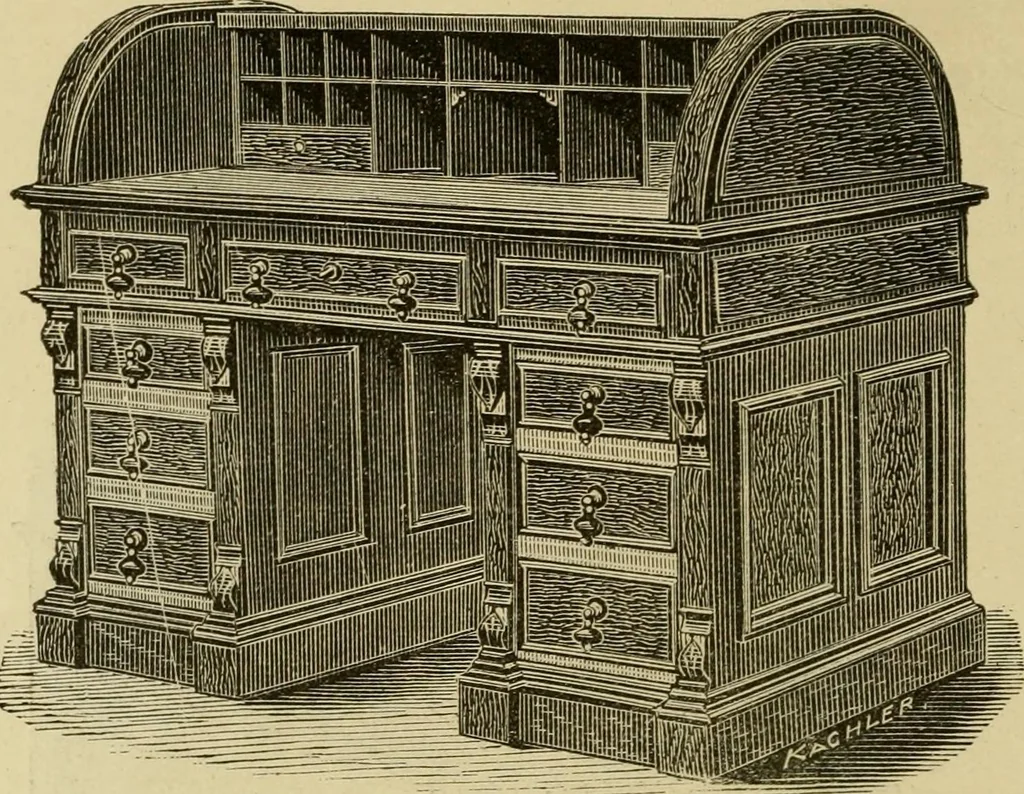 An illustration from Illustrated catalogue of office and library furniture., 1883, leaf 67