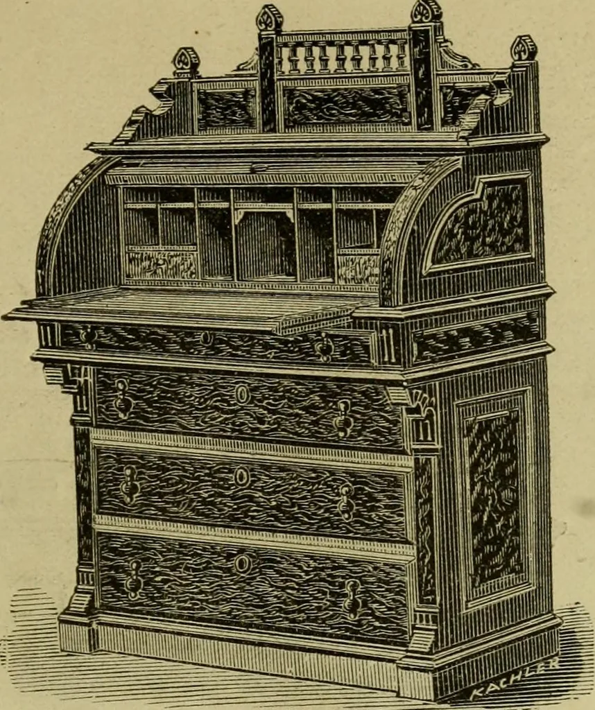 An illustration from Illustrated catalogue of office and library furniture., 1883, leaf 68