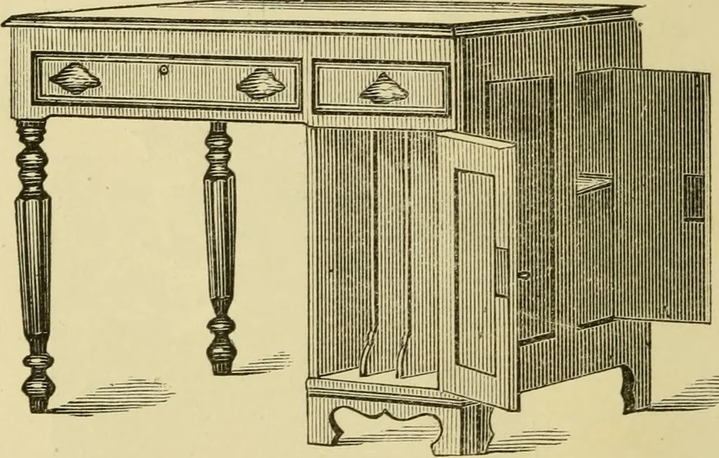 An illustration from Illustrated catalogue of office and library furniture., 1883, leaf 7