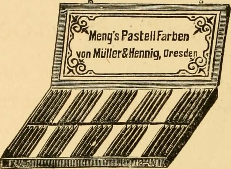 An illustration from Illustrated catalogue and price list of artists' materials, gold paint, bronze powders, metallics, metal leaf, &c. : colors and materials for china and glass painting ; colors and materials for oil, water color & pastel painting and drawing, &c., 1894, leaf 105