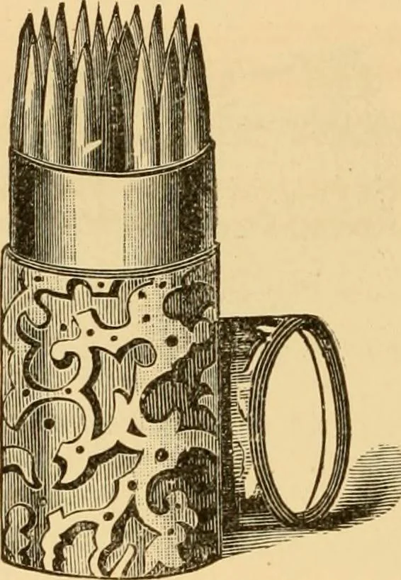 An illustration from Illustrated catalogue and price list of artists' materials, gold paint, bronze powders, metallics, metal leaf, &c. : colors and materials for china and glass painting ; colors and materials for oil, water color & pastel painting and drawing, &c., 1894, leaf 109