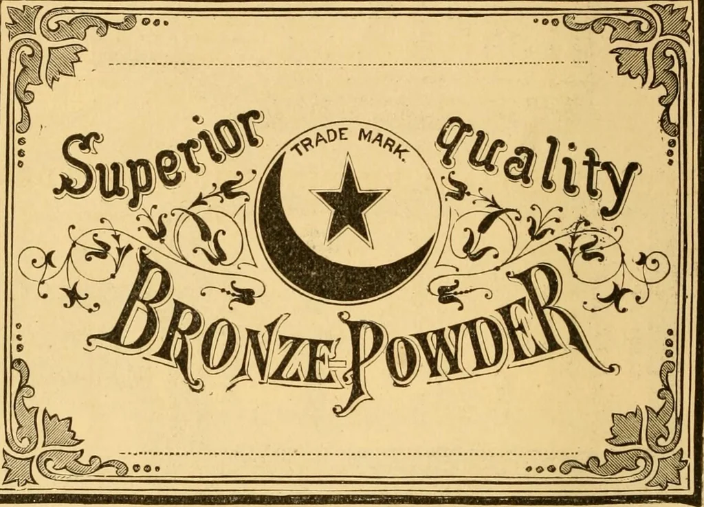 An illustration from Illustrated catalogue and price list of artists' materials, gold paint, bronze powders, metallics, metal leaf, &c. : colors and materials for china and glass painting ; colors and materials for oil, water color & pastel painting and drawing, &c., 1894, leaf 11