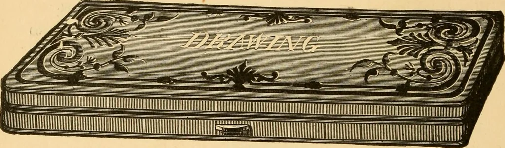 An illustration from Illustrated catalogue and price list of artists' materials, gold paint, bronze powders, metallics, metal leaf, &c. : colors and materials for china and glass painting ; colors and materials for oil, water color & pastel painting and drawing, &c., 1894, leaf 123
