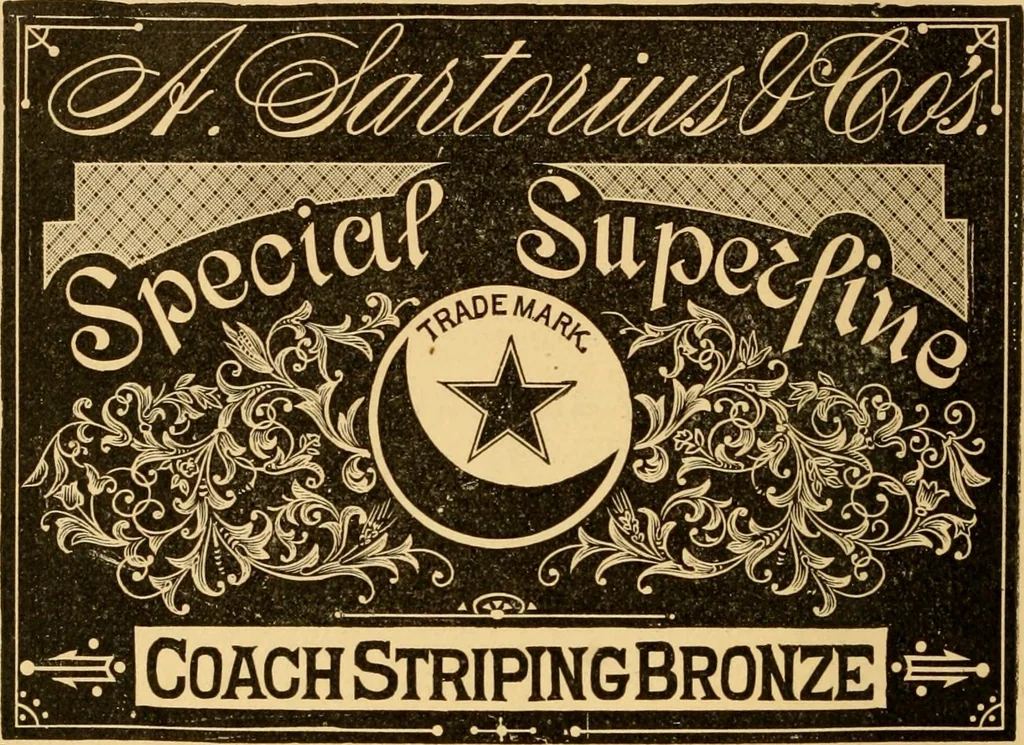 An illustration from Illustrated catalogue and price list of artists' materials, gold paint, bronze powders, metallics, metal leaf, &c. : colors and materials for china and glass painting ; colors and materials for oil, water color & pastel painting and drawing, &c., 1894, leaf 13