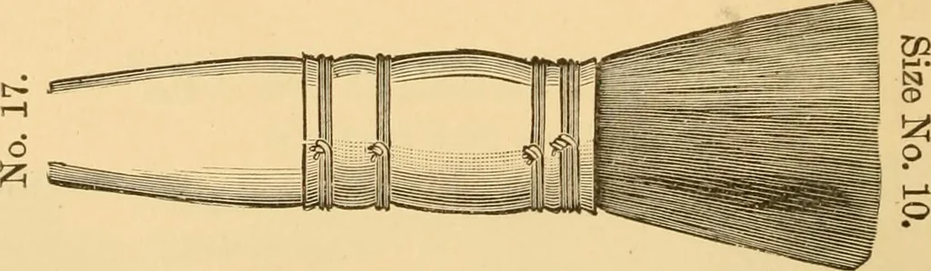 An illustration from Illustrated catalogue and price list of artists' materials, gold paint, bronze powders, metallics, metal leaf, &c. : colors and materials for china and glass painting ; colors and materials for oil, water color & pastel painting and drawing, &c., 1894, leaf 147