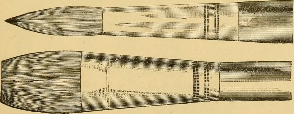 An illustration from Illustrated catalogue and price list of artists' materials, gold paint, bronze powders, metallics, metal leaf, &c. : colors and materials for china and glass painting ; colors and materials for oil, water color & pastel painting and drawing, &c., 1894, leaf 162