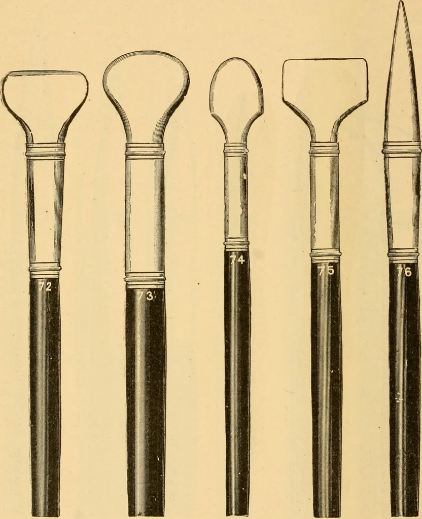 An illustration from Illustrated catalogue and price list of artists' materials, gold paint, bronze powders, metallics, metal leaf, &c. : colors and materials for china and glass painting ; colors and materials for oil, water color & pastel painting and drawing, &c., 1894, leaf 61