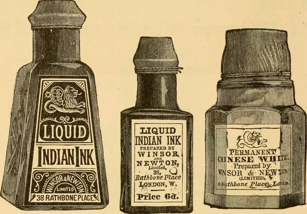 An illustration from Illustrated catalogue and price list of artists' materials, gold paint, bronze powders, metallics, metal leaf, &c. : colors and materials for china and glass painting ; colors and materials for oil, water color & pastel painting and drawing, &c., 1894, leaf 93