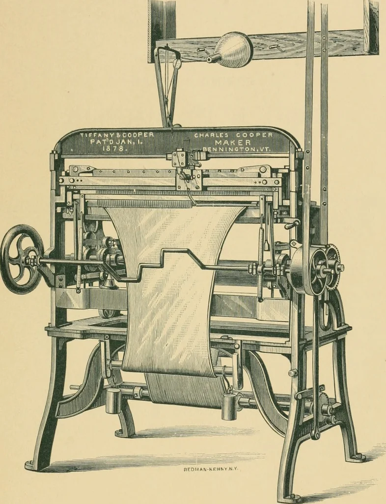 An illustration from Illustrated and descriptive catalogue of automatic knitting machinery .., 1886, leaf 24