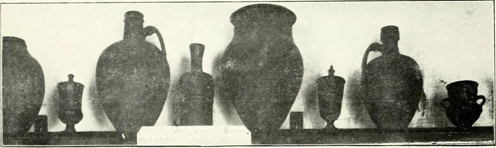 An illustration from Illustrated descriptive account of the Museum of Andalucian pottery and lace, antique and modern : together with notes on pre-Roman Seville and the lost city of Tharsis, 1913, leaf 31