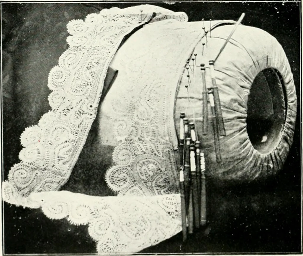 An illustration from Illustrated descriptive account of the Museum of Andalucian pottery and lace, antique and modern : together with notes on pre-Roman Seville and the lost city of Tharsis, 1913, leaf 79